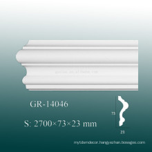 Eco-friendly White Polyurethane Trim Moulding for Inside Wall Decoration